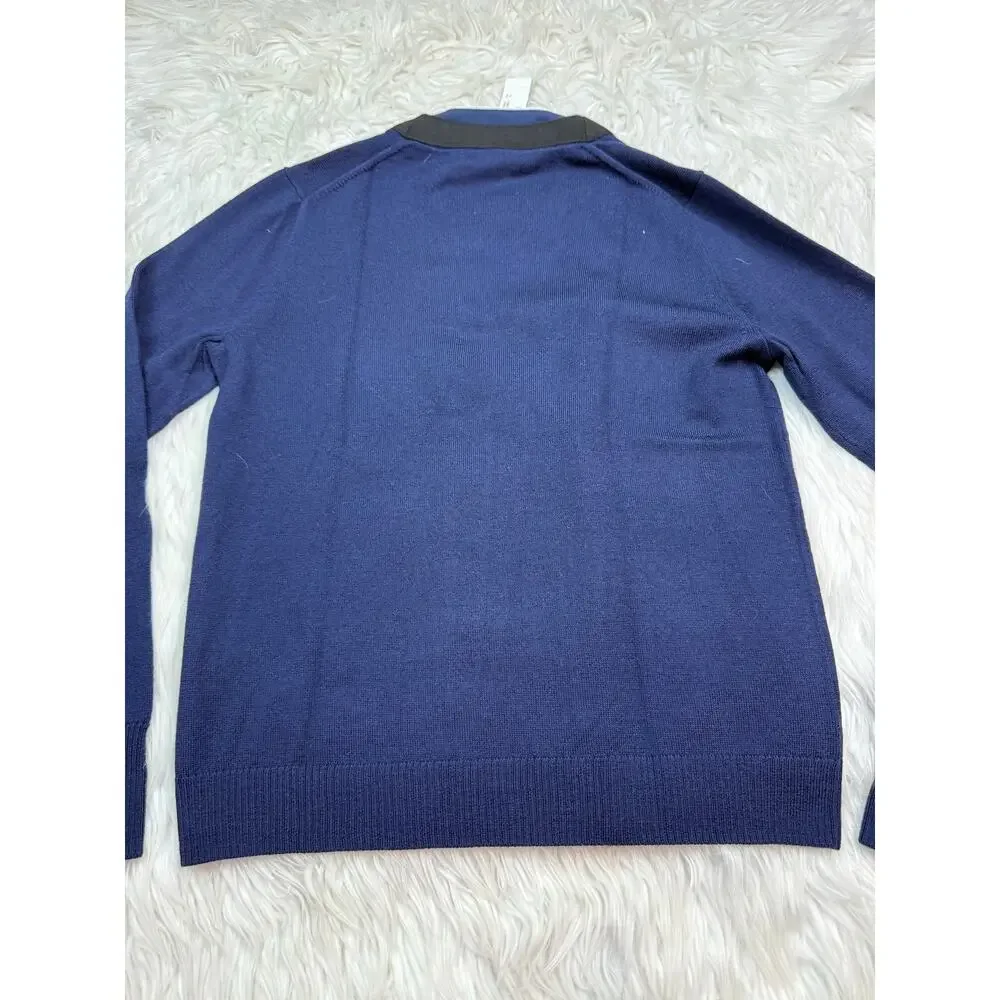 J. Crew Harlow Cardigan Navy Blue Merino Wool Button Front Sweater Size S NWT